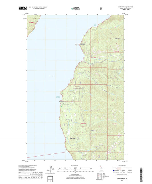 Minerva Peak Idaho US Topo Map Image