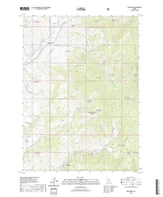 Mink Creek Idaho US Topo Map Image