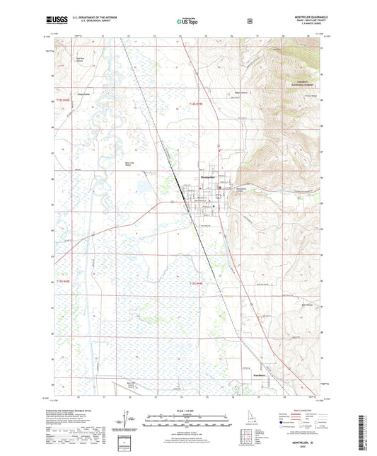 Montpelier Idaho US Topo Map Image