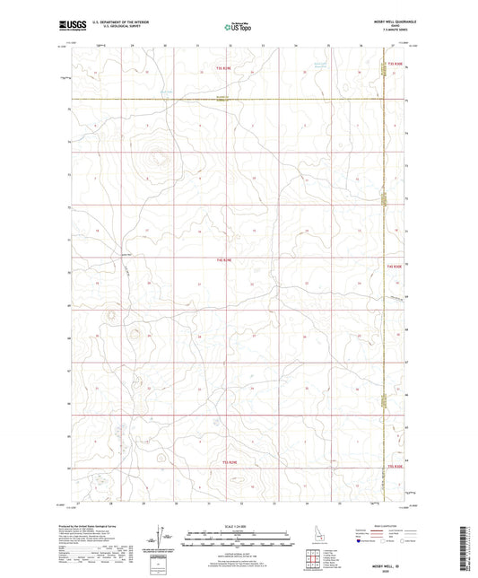 Mosby Well Idaho US Topo Map Image