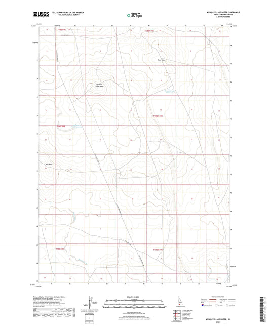 Mosquito Lake Butte Idaho US Topo Map Image