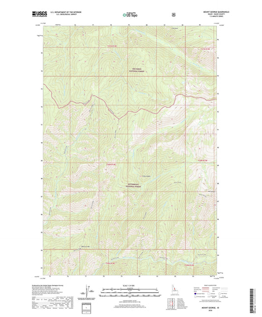 Mount George Idaho US Topo Map Image