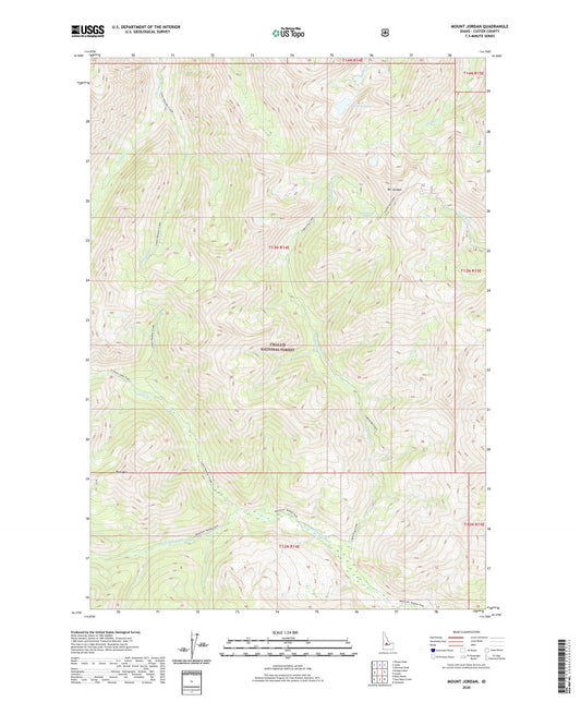 Mount Jordan Idaho US Topo Map Image