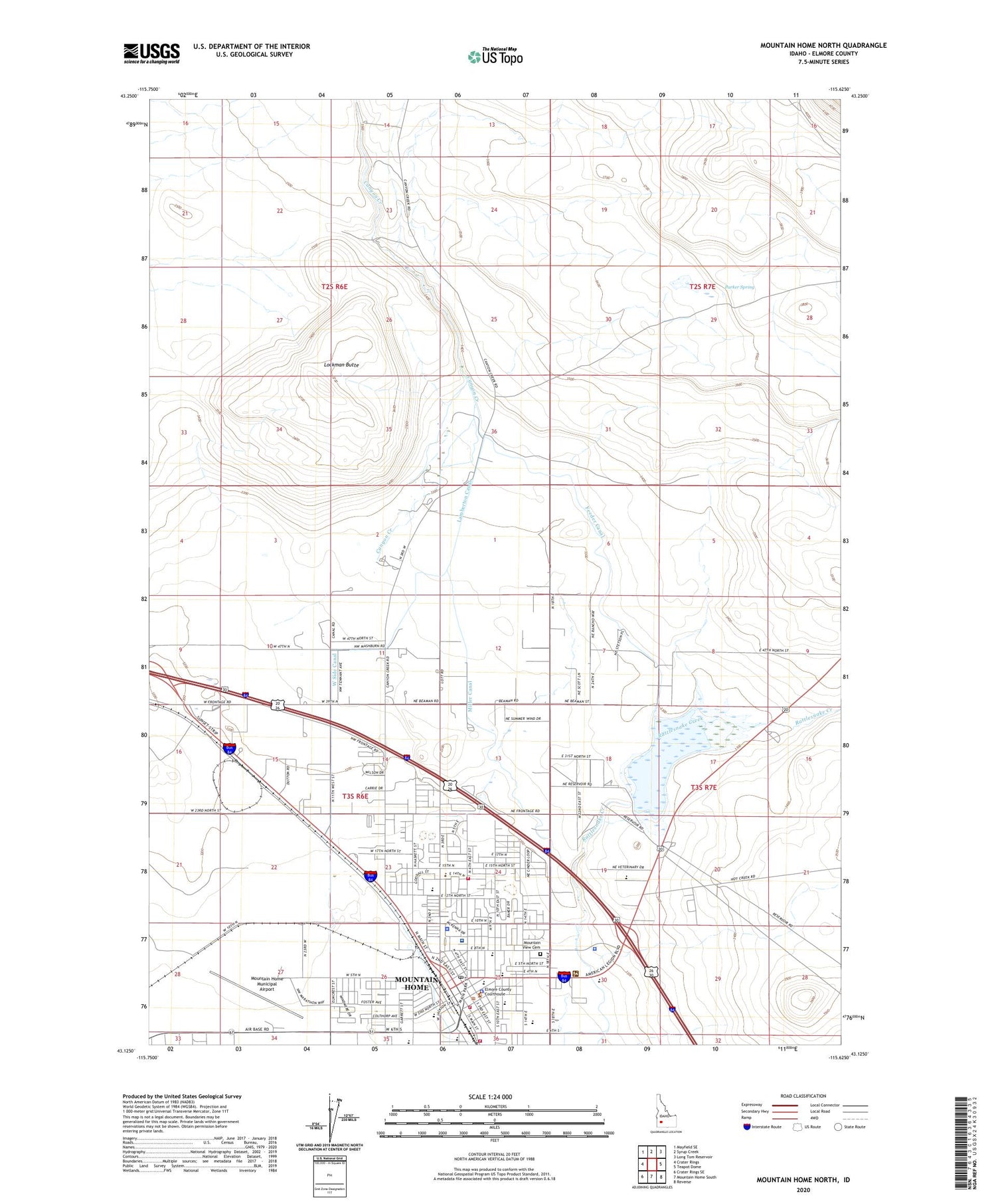 Mountain Home North Idaho US Topo Map Image