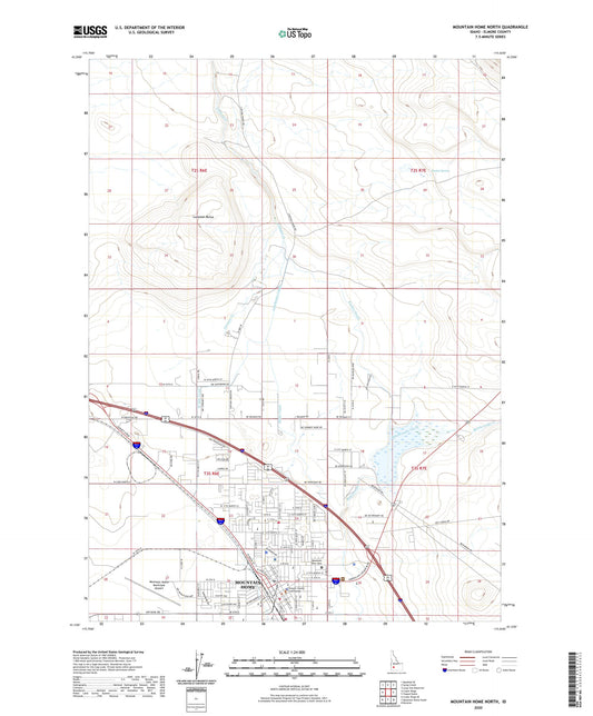 Mountain Home North Idaho US Topo Map Image
