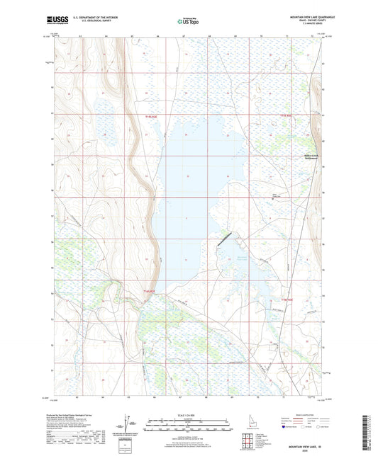 Mountain View Lake Idaho US Topo Map Image