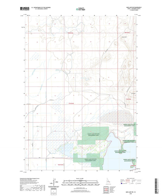 Mud Lake NW Idaho US Topo Map Image