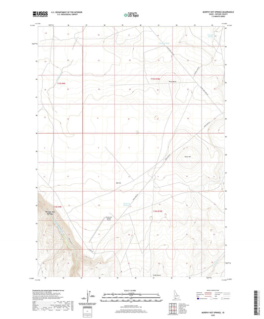 Murphy Hot Springs Idaho US Topo Map Image