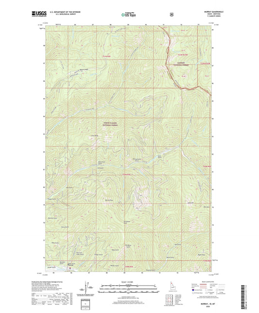 Murray Idaho US Topo Map Image