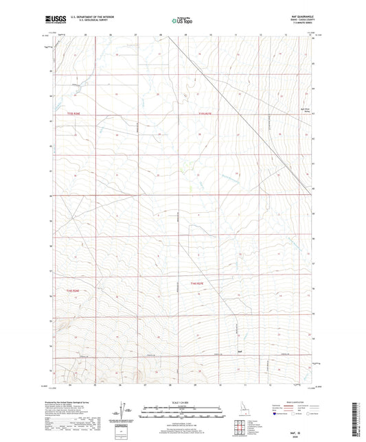 Naf Idaho US Topo Map Image