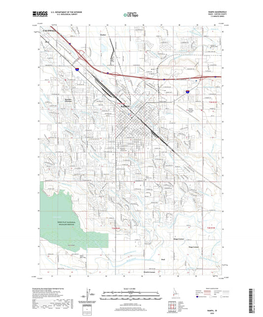 Nampa Idaho US Topo Map Image