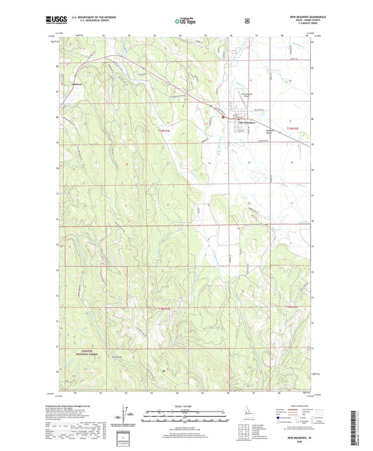 New Meadows Idaho US Topo Map Image