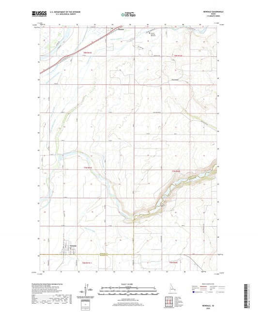 Newdale Idaho US Topo Map Image