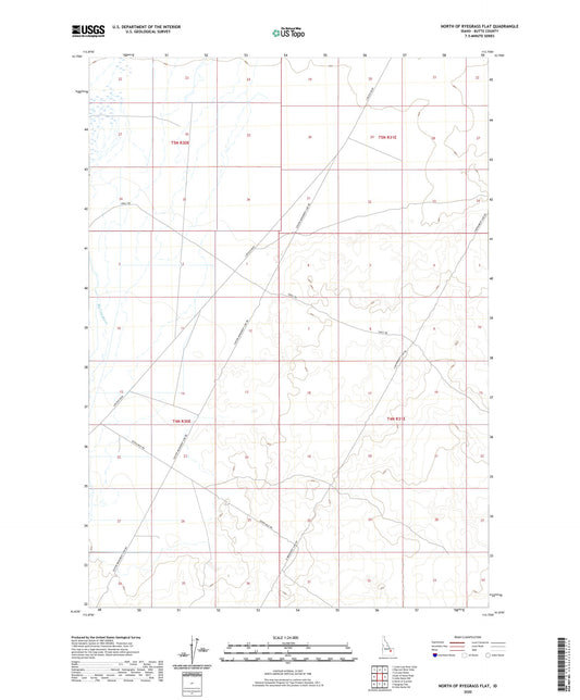 North of Ryegrass Flat Idaho US Topo Map Image