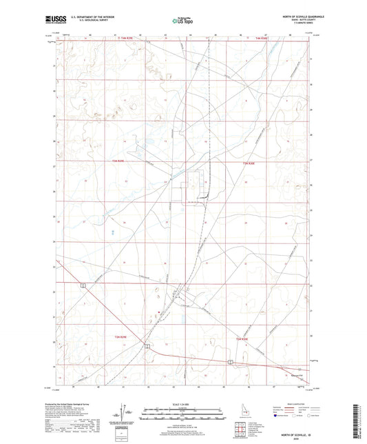 North of Scoville Idaho US Topo Map Image