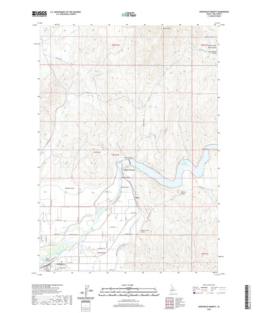 Northeast Emmett Idaho US Topo Map Image