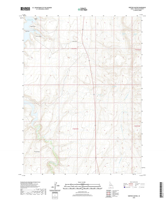 Norton Canyon Idaho US Topo Map Image