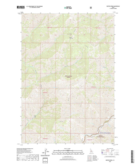 Norton Ridge Idaho US Topo Map Image