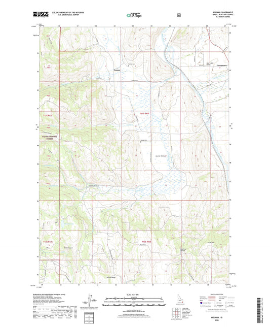 Nounan Idaho US Topo Map Image