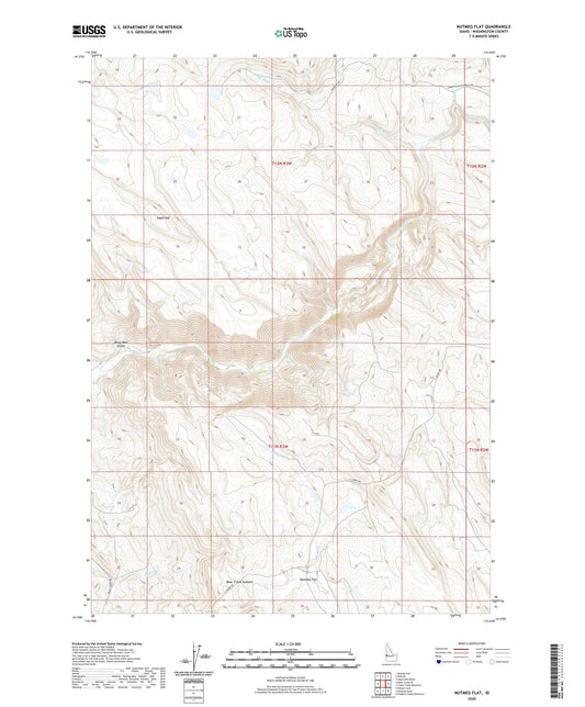 Nutmeg Flat Idaho US Topo Map Image