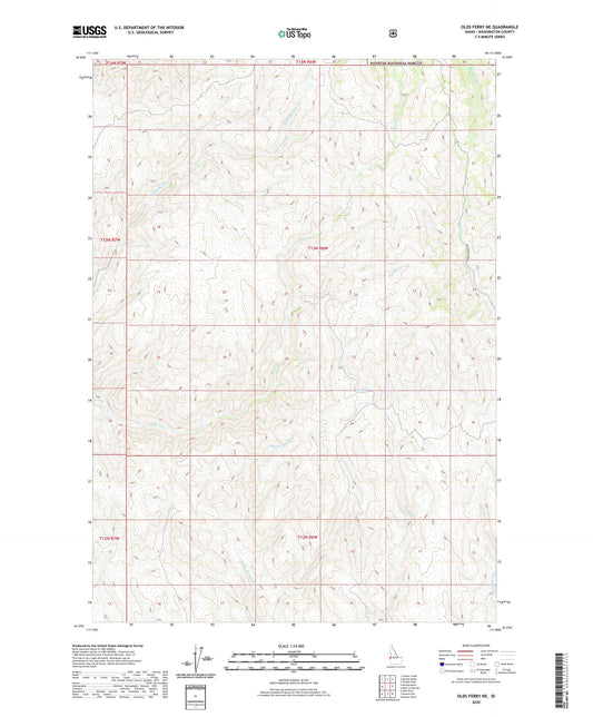 Olds Ferry NE Idaho US Topo Map Image