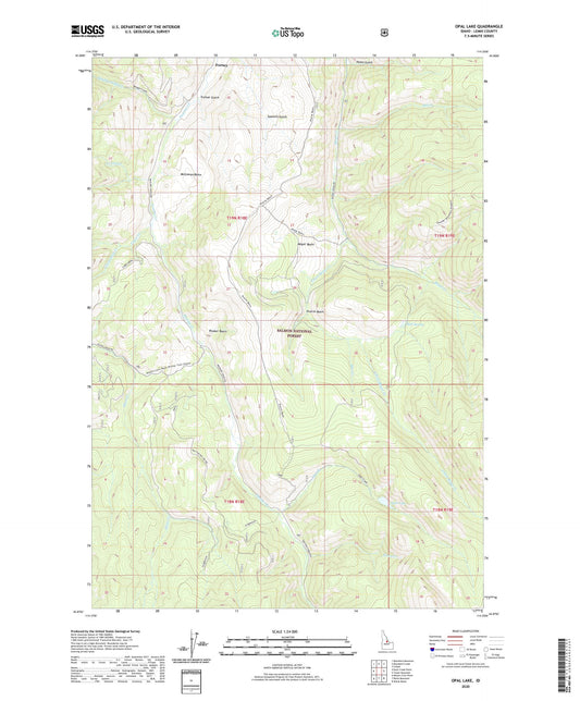 Opal Lake Idaho US Topo Map Image