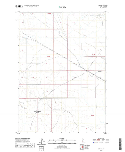 Orchard Idaho US Topo Map Image