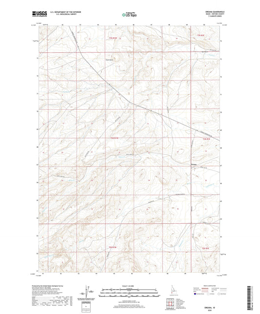 Oreana Idaho US Topo Map Image