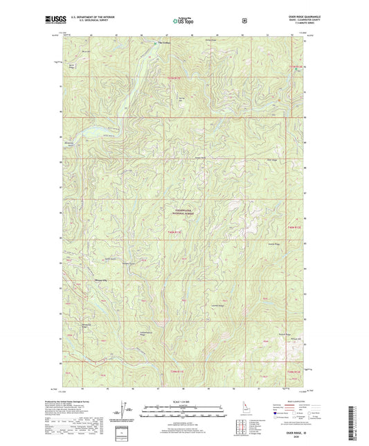 Osier Ridge Idaho US Topo Map Image
