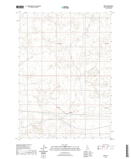 Owinza Idaho US Topo Map Image