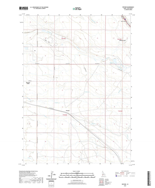 Owyhee Idaho US Topo Map Image