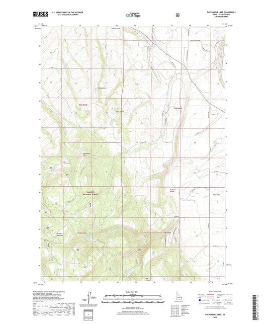 Packsaddle Lake Idaho US Topo Map Image