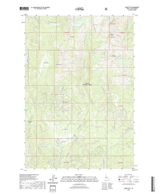 Paddy Flat Idaho US Topo Map Image