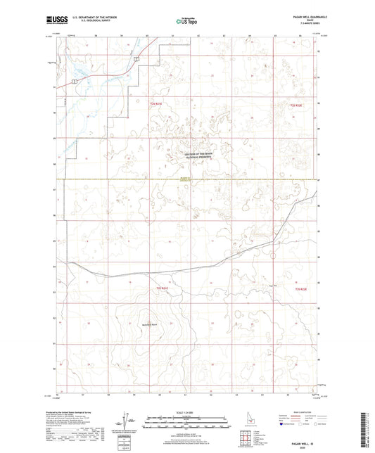 Pagari Well Idaho US Topo Map Image