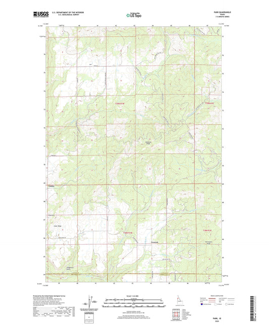 Park Idaho US Topo Map Image