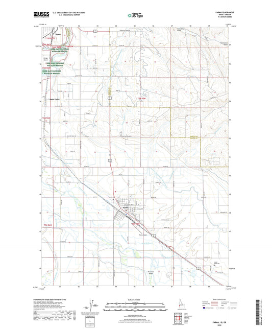 Parma Idaho US Topo Map Image