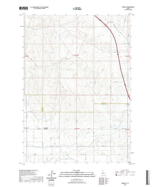 Parma SE Idaho US Topo Map Image