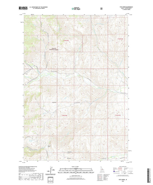 Pats Creek Idaho US Topo Map Image