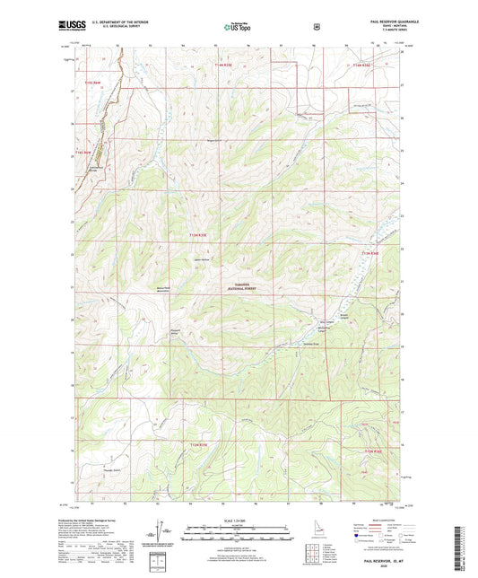 Paul Reservoir Idaho US Topo Map Image