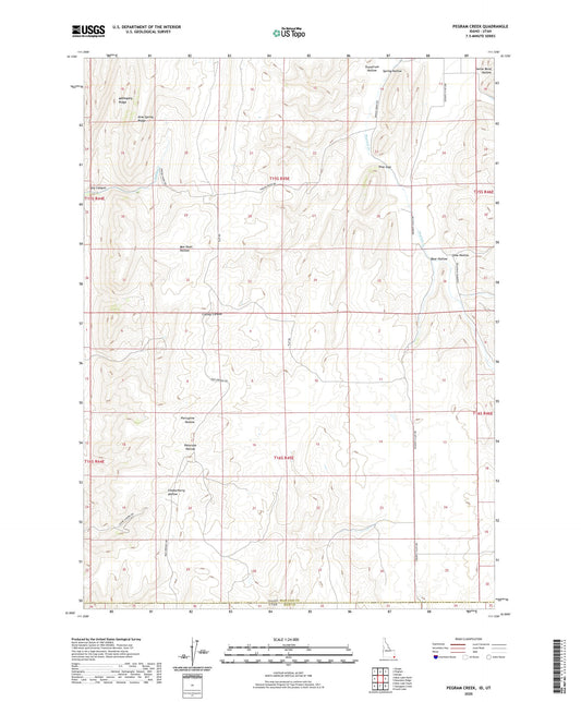Pegram Creek Idaho US Topo Map Image