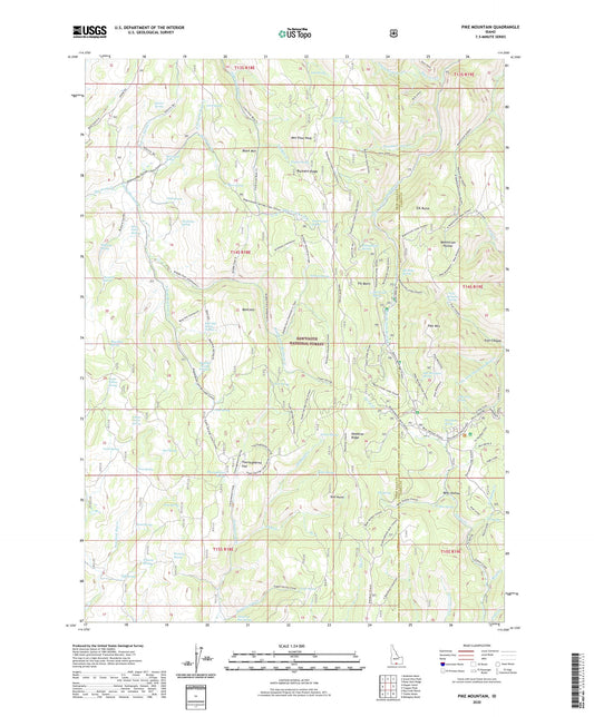 Pike Mountain Idaho US Topo Map Image