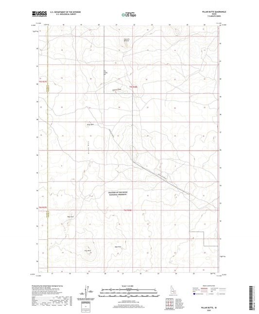 Pillar Butte Idaho US Topo Map Image