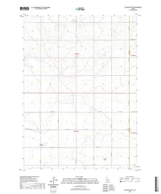 Pillar Butte NE Idaho US Topo Map Image