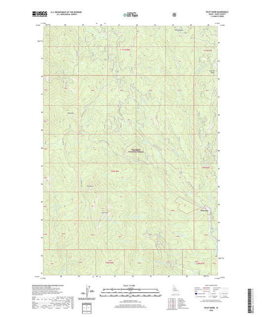 Pilot Knob Idaho US Topo Map Image