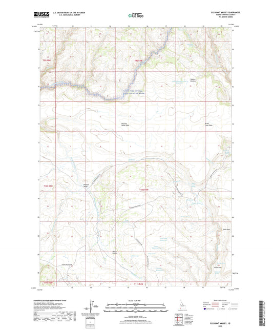 Pleasant Valley Idaho US Topo Map Image