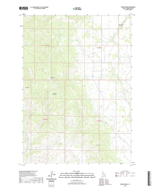 Poison Creek Idaho US Topo Map Image