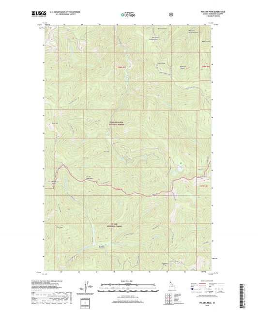 Polaris Peak Idaho US Topo Map Image