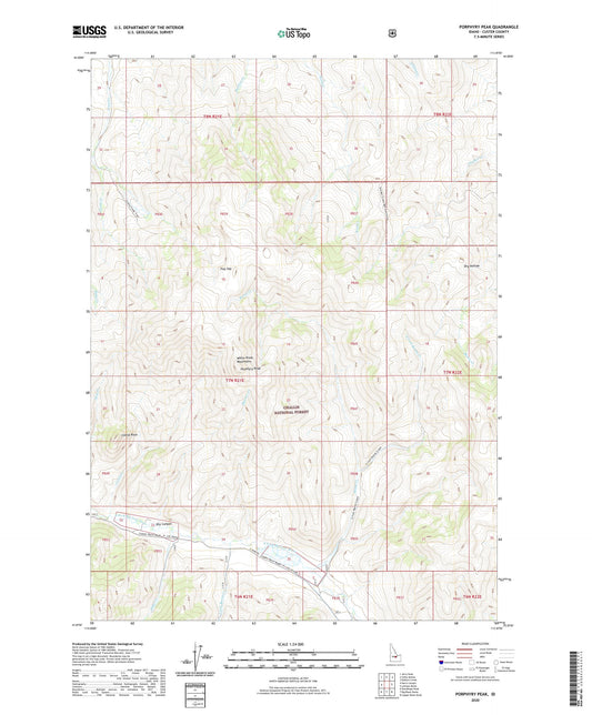 Porphyry Peak Idaho US Topo Map Image