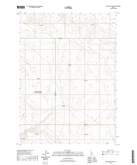 Pot Hole Canyon Idaho US Topo Map Image