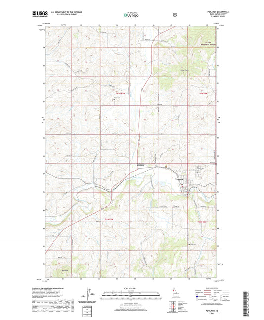 Potlatch Idaho US Topo Map Image